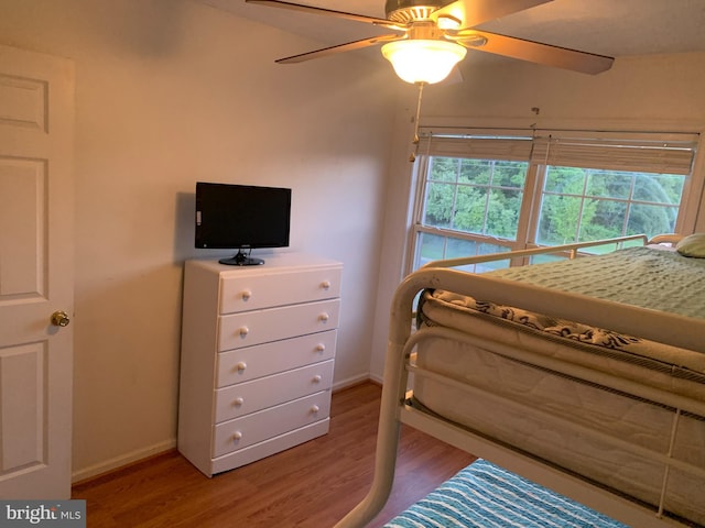 1170 Hisey Ave, Woodstock, VA 22664 - bedroom with wood finished floors, baseboards, and a ceiling fan