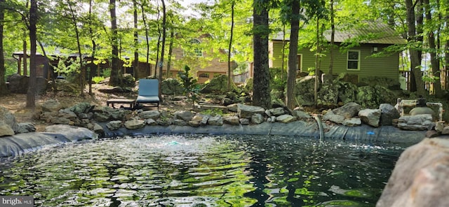 227 Haines Dr, Capon Bridge, WV 26711 - view of yard with a small pond