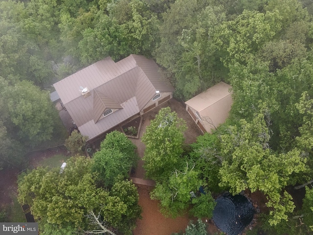 227 Haines Dr, Capon Bridge, WV 26711 - view from above of property featuring a heavily wooded area