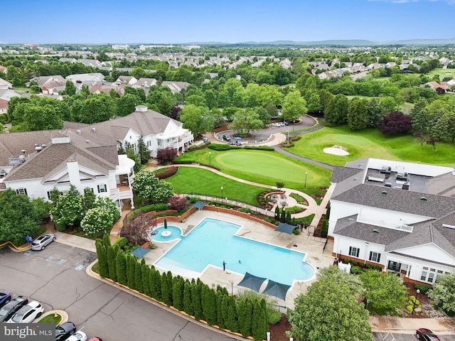6051 Piney Grove Way, Gainesville, VA 20155 - aerial perspective of suburban area featuring a pool