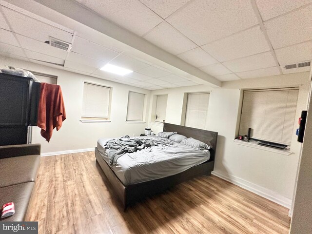 2315 Ilene Ln, Atco, NJ 08004 - bedroom featuring a drop ceiling, wood finished floors, and baseboards