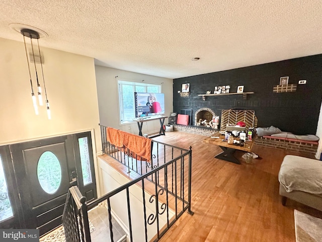 2315 Ilene Ln, Atco, NJ 08004 - foyer with wood finished floors and a textured ceiling