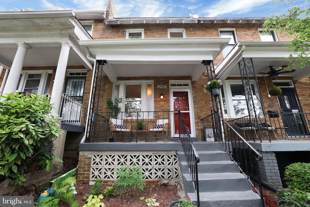 2420 2nd St NE, Washington, DC 20002 - view of front of home featuring brick siding and a porch