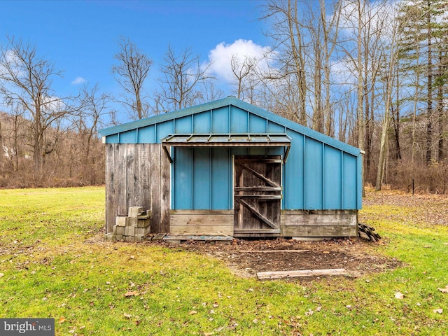 view of shed