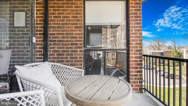 balcony featuring outdoor dining area