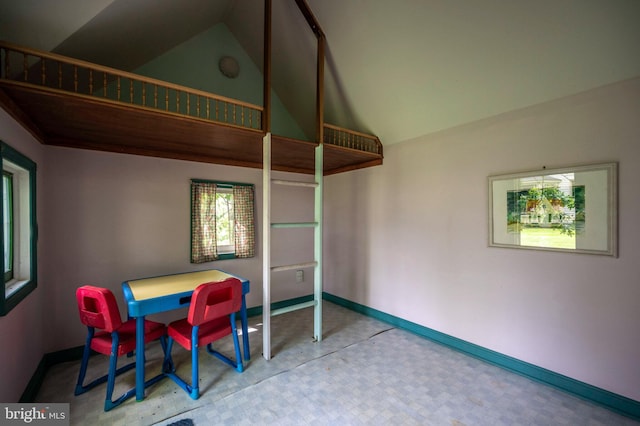 15069 Brown Post Ln, Centreville, VA 20121 - bedroom featuring vaulted ceiling and baseboards