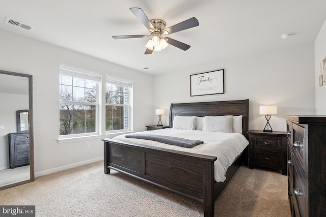 16 Foundry Blvd, Mount Holly, NJ 08060 - bedroom with light carpet, baseboards, and ceiling fan