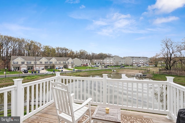 16 Foundry Blvd, Mount Holly, NJ 08060 - wooden terrace featuring a residential view and a water view