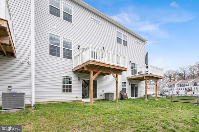 16 Foundry Blvd, Mount Holly, NJ 08060 - back of house with central AC and a deck