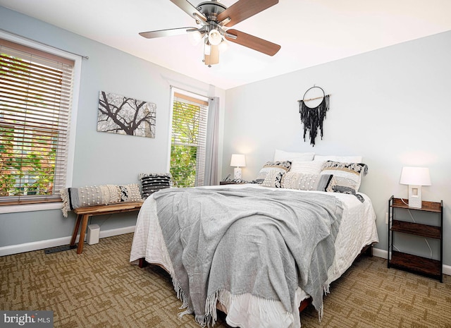 3211 Leverton Ave, Baltimore, MD 21224 - bedroom featuring baseboards and ceiling fan
