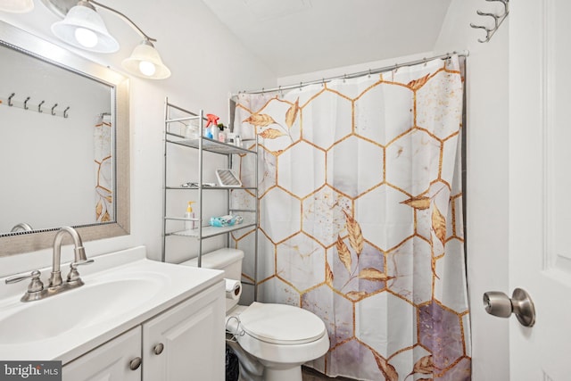 184 Chatham St, Pemberton, NJ 08015 - bathroom featuring vanity, toilet, and curtained shower