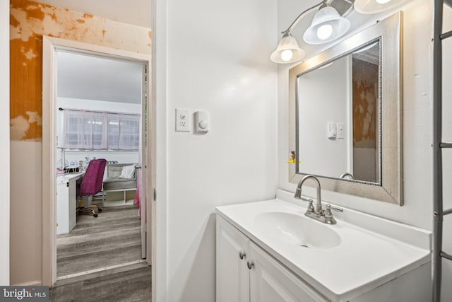 184 Chatham St, Pemberton, NJ 08015 - bathroom with wood finished floors and vanity