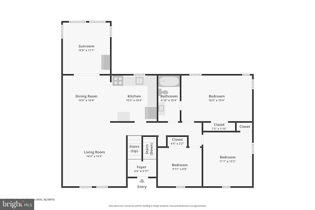 184 Chatham St, Pemberton, NJ 08015 - room layout