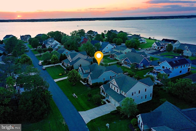 34410 Clam Rake Ln, Dagsboro, DE 19939 - aerial view at dusk of a water view and a residential view