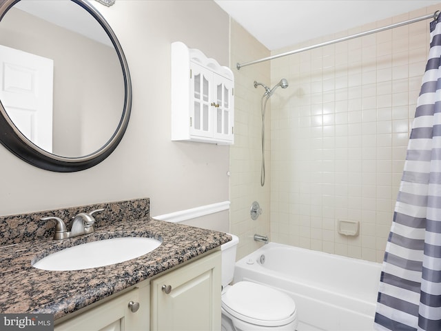206 Water Fountain Ct Unit 201, Glen Burnie, MD 21060 - bathroom featuring shower / bathtub combination with curtain, vanity, and toilet