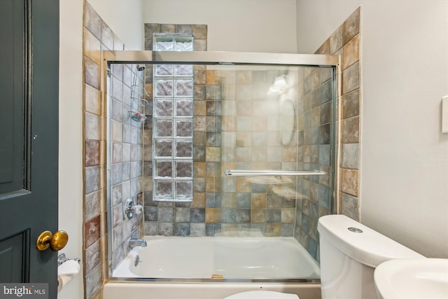1314 Wallach Pl NW, Washington, DC 20009 - full bath with toilet and bath / shower combo with glass door