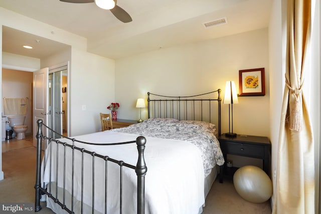 3600 S Glebe Rd Unit 822W, Arlington, VA 22202 - carpeted bedroom with ceiling fan