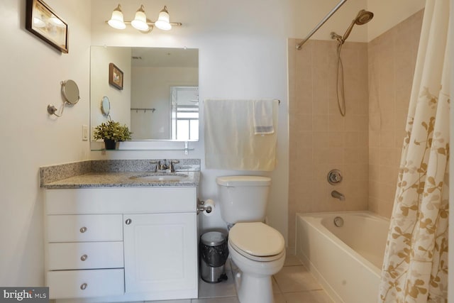 3600 S Glebe Rd Unit 822W, Arlington, VA 22202 - full bath with toilet, tile patterned floors, shower / bath combo with shower curtain, and vanity