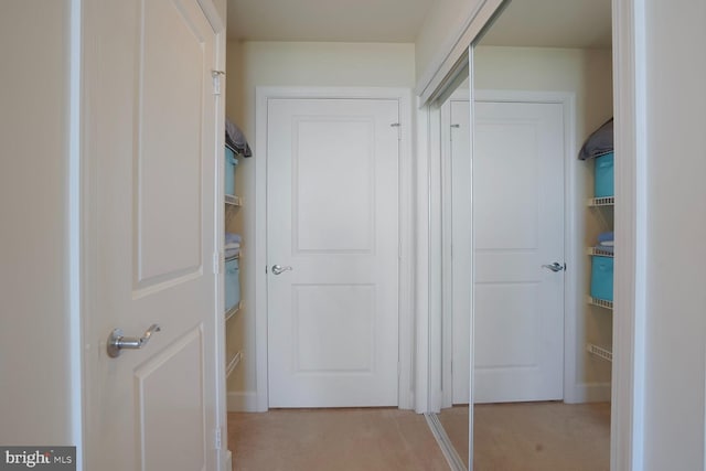 3600 S Glebe Rd Unit 822W, Arlington, VA 22202 - hallway with light carpet and baseboards