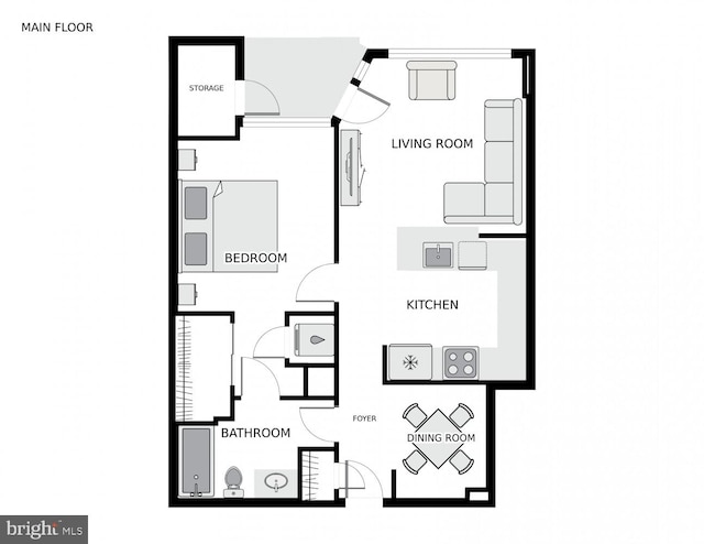 3600 S Glebe Rd Unit 822W, Arlington, VA 22202 - home floor plan