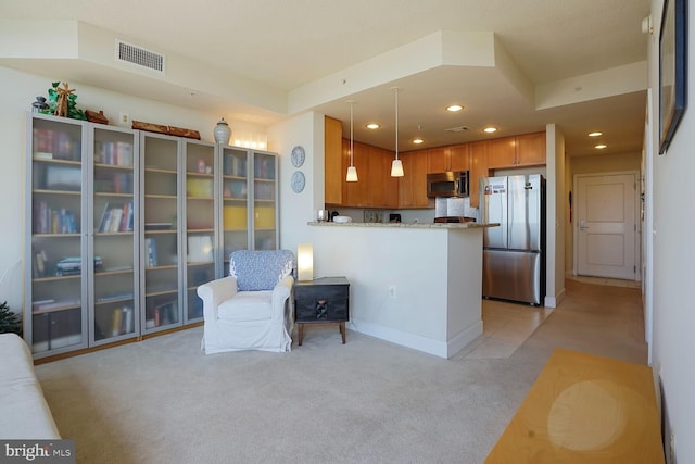 3600 S Glebe Rd Unit 822W, Arlington, VA 22202 - living area with light carpet and recessed lighting