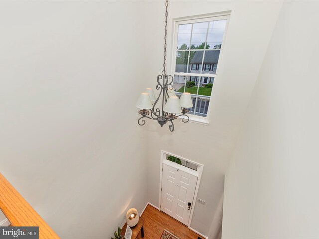 9034 Allington Manor Cir W, Frederick, MD 21703 - detailed view of a chandelier and wood finished floors