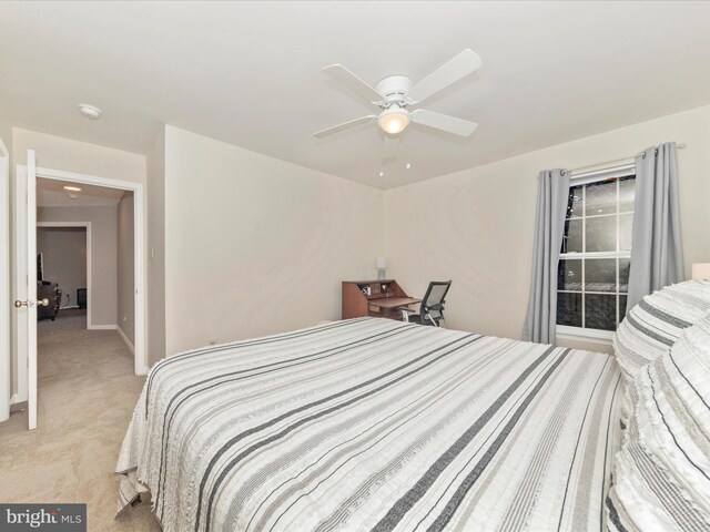 9034 Allington Manor Cir W, Frederick, MD 21703 - bedroom featuring light carpet, baseboards, and ceiling fan