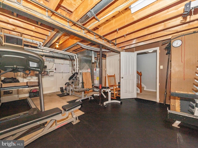 9034 Allington Manor Cir W, Frederick, MD 21703 - exercise room featuring gas water heater