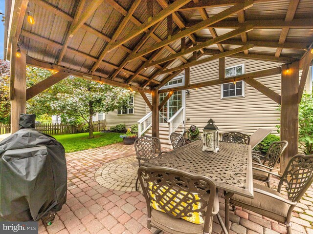 9034 Allington Manor Cir W, Frederick, MD 21703 - view of patio with outdoor dining area, area for grilling, and a gazebo