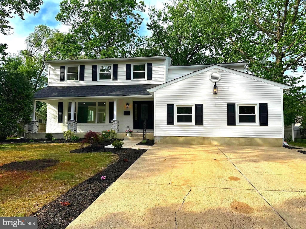 421 Doral Dr, Cherry Hill, NJ 08003 - view of front of property featuring driveway and a porch