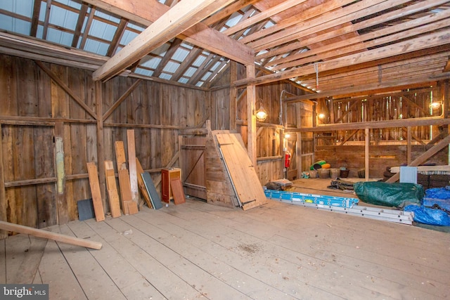 3864 Spring Valley Rd, Doylestown, PA 18902 - miscellaneous room with wood-type flooring and vaulted ceiling