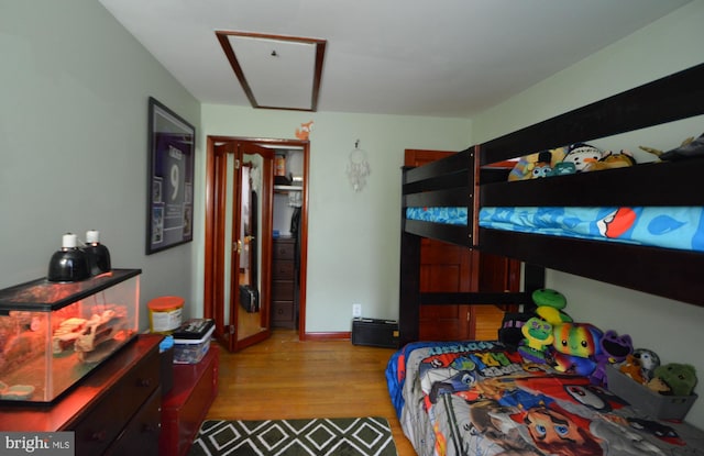 26 Shamrock Cir, Westminster, MD 21157 - bedroom with wood finished floors and attic access