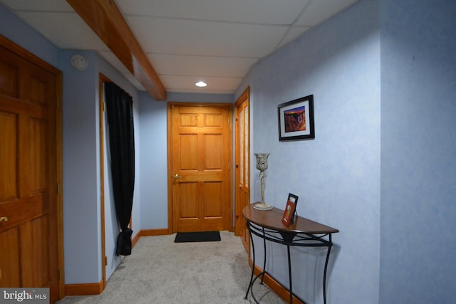 26 Shamrock Cir, Westminster, MD 21157 - hall featuring carpet floors, baseboards, and recessed lighting