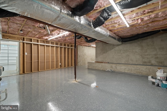 5570 Warren Dr, Huntingtown, MD 20639 - view of unfinished basement