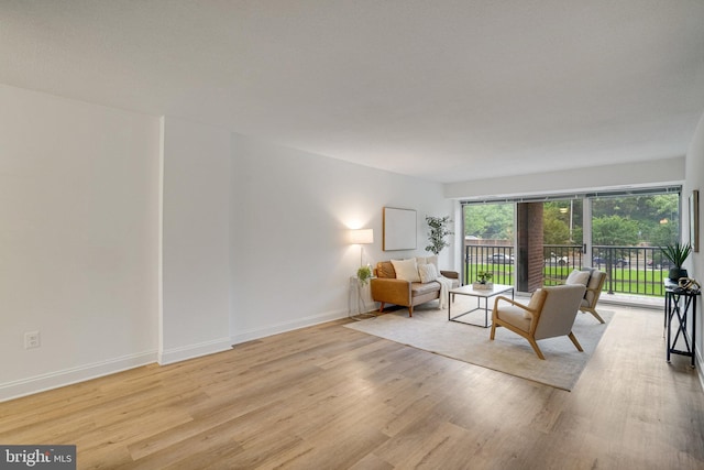1300 Army Navy Dr Unit 124, Arlington, VA 22202 - living room featuring wood finished floors and baseboards
