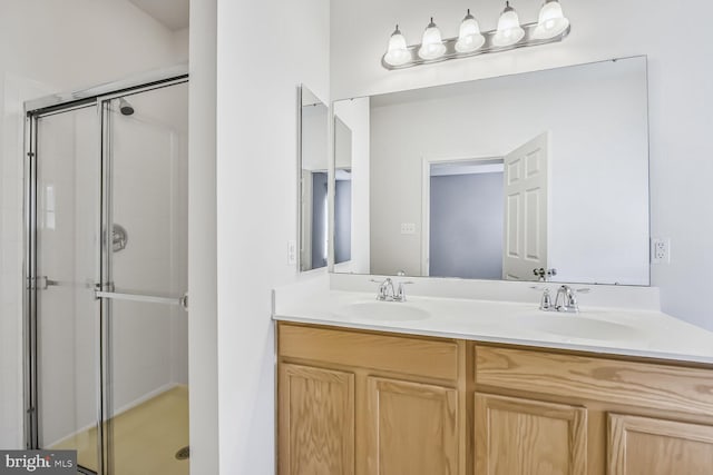 42952 Miltec Ter, Chantilly, VA 20152 - full bath with a shower stall and double vanity