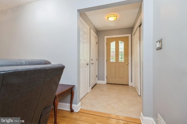 30 Brooktree Rd, East Windsor, NJ 08520 - entryway featuring baseboards and light wood-type flooring