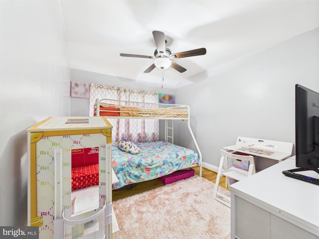 8663 Black Oak, Baltimore, MD 21234 - bedroom featuring baseboards, a ceiling fan, and wood finished floors