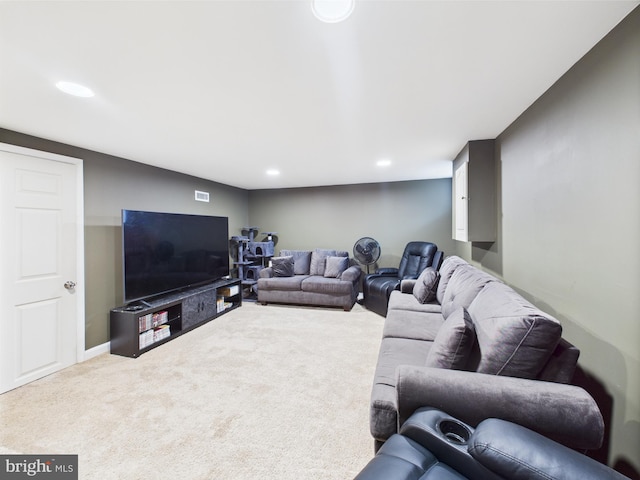 8663 Black Oak, Baltimore, MD 21234 - living area with carpet flooring, recessed lighting, and baseboards