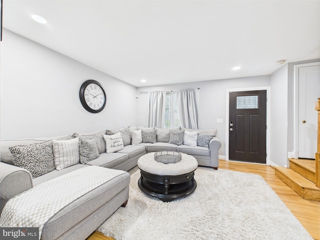 8663 Black Oak, Baltimore, MD 21234 - living room featuring wood finished floors, recessed lighting, and baseboards