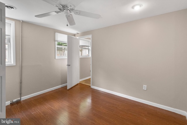 294 Jefferson St, Carneys Point, NJ 08069 - spare room with a ceiling fan, baseboards, and wood finished floors