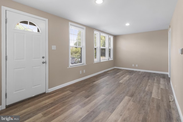 294 Jefferson St, Carneys Point, NJ 08069 - entrance foyer with baseboards, wood finished floors, and recessed lighting