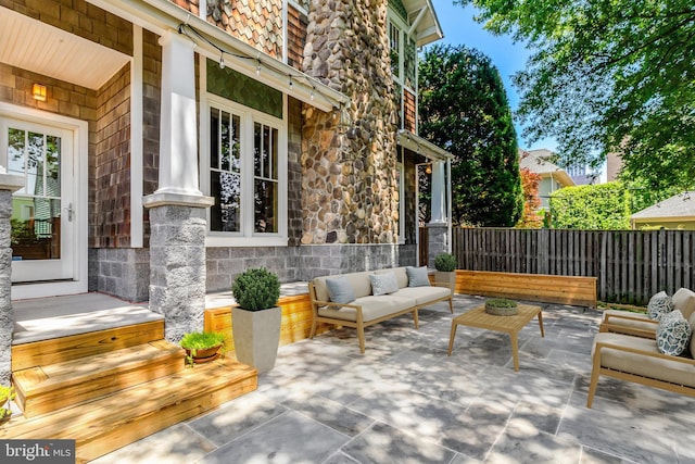 618 20th St S, Arlington, VA 22202 - view of patio / terrace with an outdoor living space