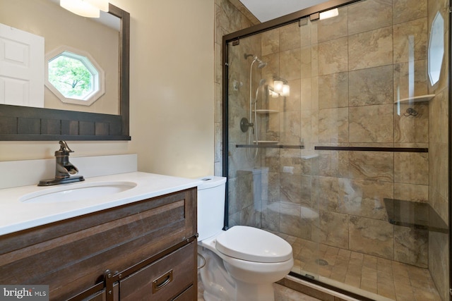 101 George St, Taneytown, MD 21787 - full bathroom featuring toilet, vanity, and a shower stall