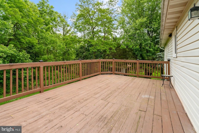 101 George St, Taneytown, MD 21787 - wooden terrace with view of scattered trees
