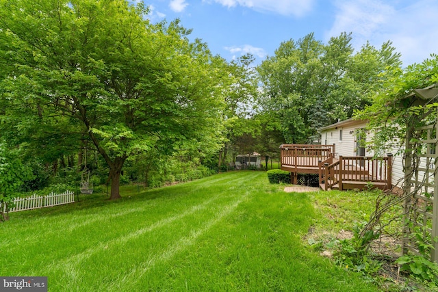 101 George St, Taneytown, MD 21787 - view of yard with a wooden deck