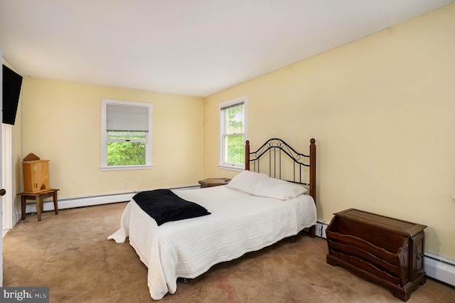 759 Avenue F, Langhorne, PA 19047 - bedroom with a baseboard heating unit, carpet floors, and a baseboard radiator