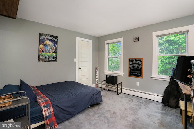 759 Avenue F, Langhorne, PA 19047 - carpeted bedroom featuring baseboard heating and baseboards