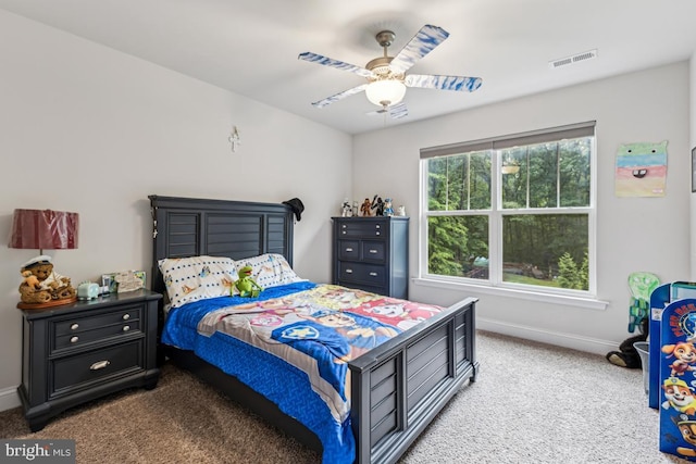 435 Potomac Run Rd, Fredericksburg, VA 22405 - bedroom featuring carpet flooring, baseboards, and ceiling fan