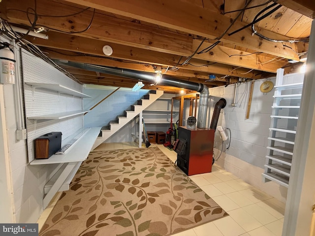 64 Mulberry St, Franklin, WV 26807 - unfinished below grade area featuring stairs